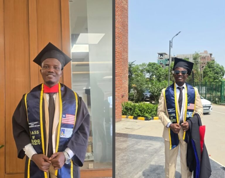 Liberian Environmental Professional Earns Master’s Degree with Distinction in India
