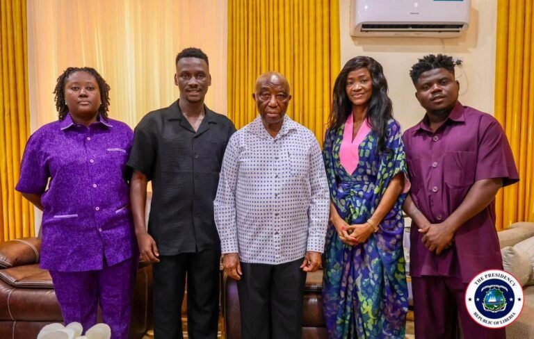 Boakai Honors Wodemaya, Jenkins Nyuma for Promoting Liberia